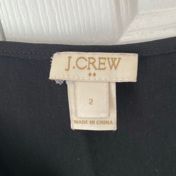 J. Crew Factory Shoulder-tie cami top Black Size 2 - Picture 3 of 6